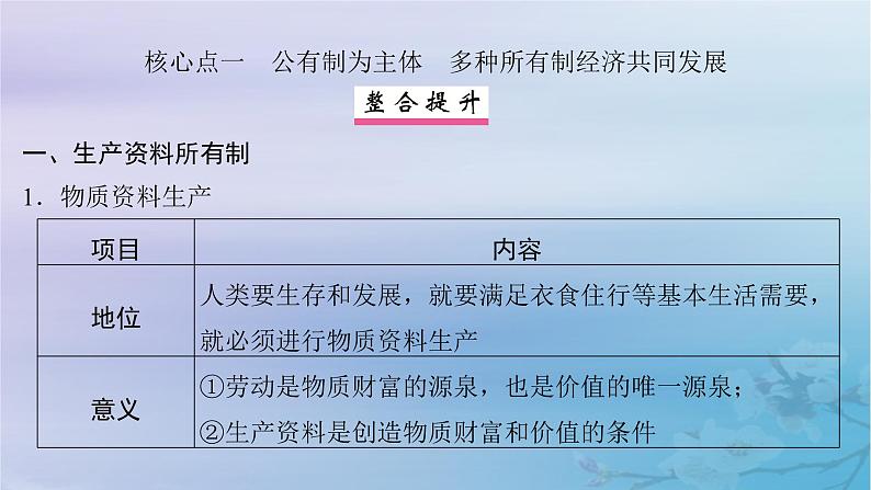 2025届高考政治一轮总复习必修2第一单元生产资料所有制与经济体制第一课我国的生产资料所有制课件07