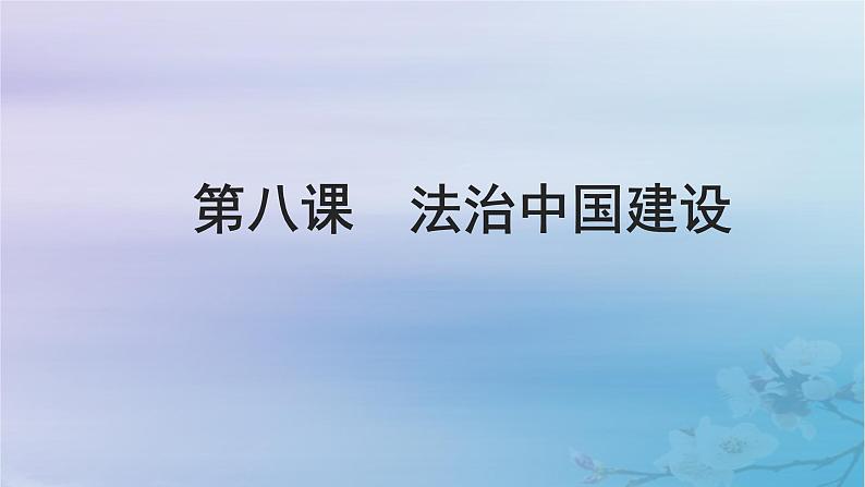 2025届高考政治一轮总复习必修3第三单元全面依法治国第八课法治中国建设课件01