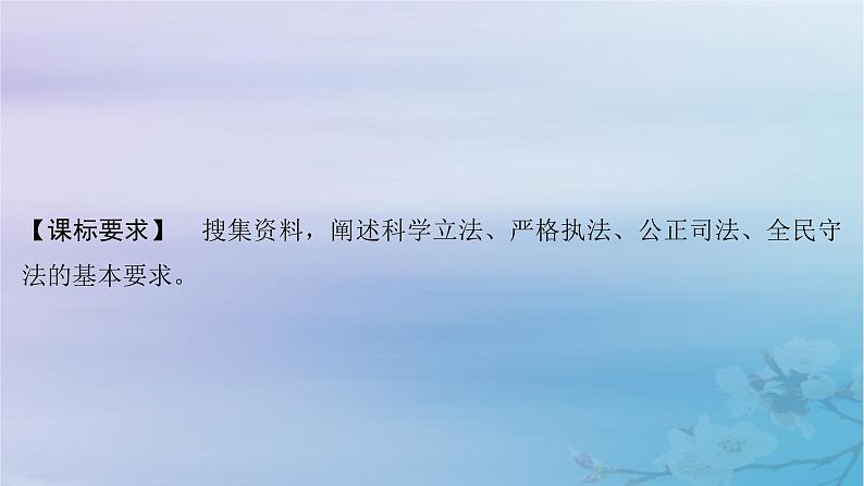 2025届高考政治一轮总复习必修3第三单元全面依法治国第九课全面推进依法治国的基本要求课件02