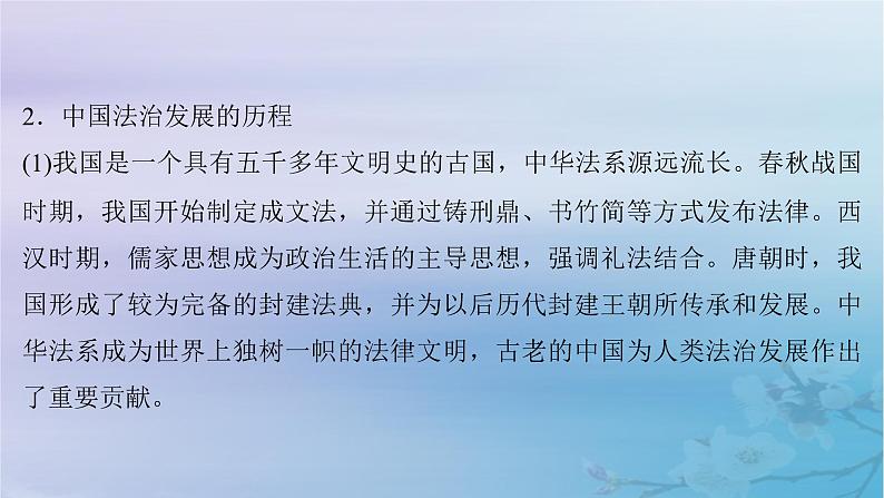 2025届高考政治一轮总复习必修3第三单元全面依法治国第七课治国理政的基本方式课件08