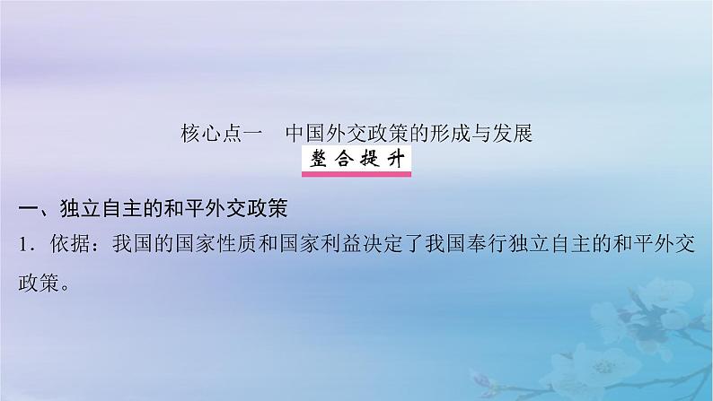 2025届高考政治一轮总复习选择性必修1第二单元世界多极化第五课中国的外交课件06