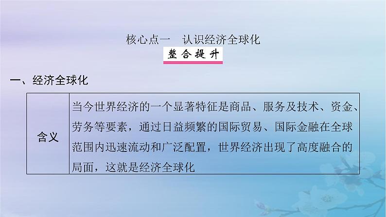 2025届高考政治一轮总复习选择性必修1第三单元经济全球化第六课走进经济全球化课件06