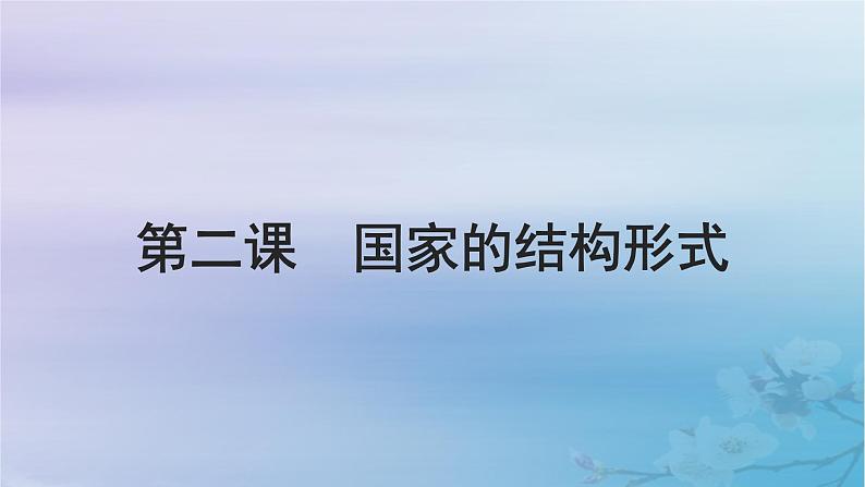 2025届高考政治一轮总复习选择性必修1第一单元各具特色的国家第二课国家的结构形式课件第1页