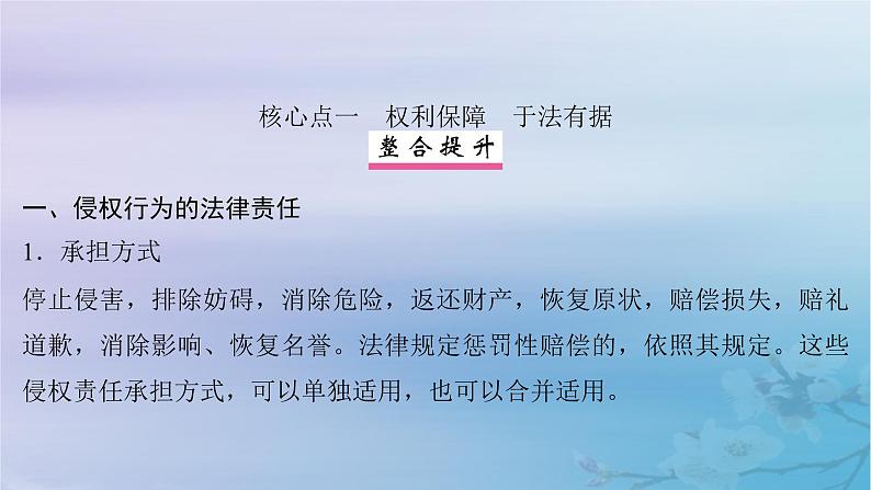 2025届高考政治一轮总复习选择性必修2第一单元民事权利与义务第四课侵权责任与权利界限课件06