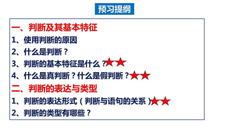 5.1 判断的概述 课件---2023-2024学年高中政治统编版选择性必修301