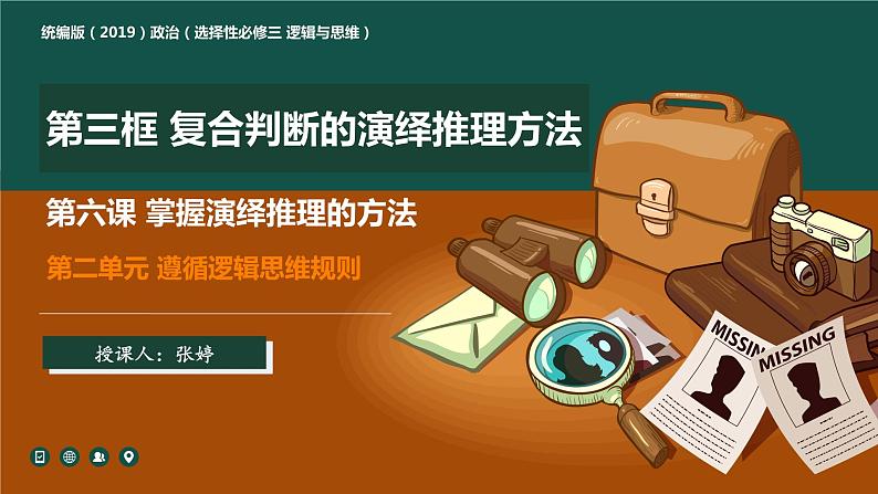 6.3 复合判断的演绎推理方法+课件-2023-2024学年高中政治统编版选择性必修301