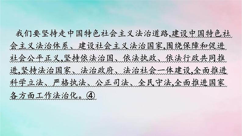 新教材2024年高中政治第3单元全面依法治国单元核心知识整合课件部编版必修305