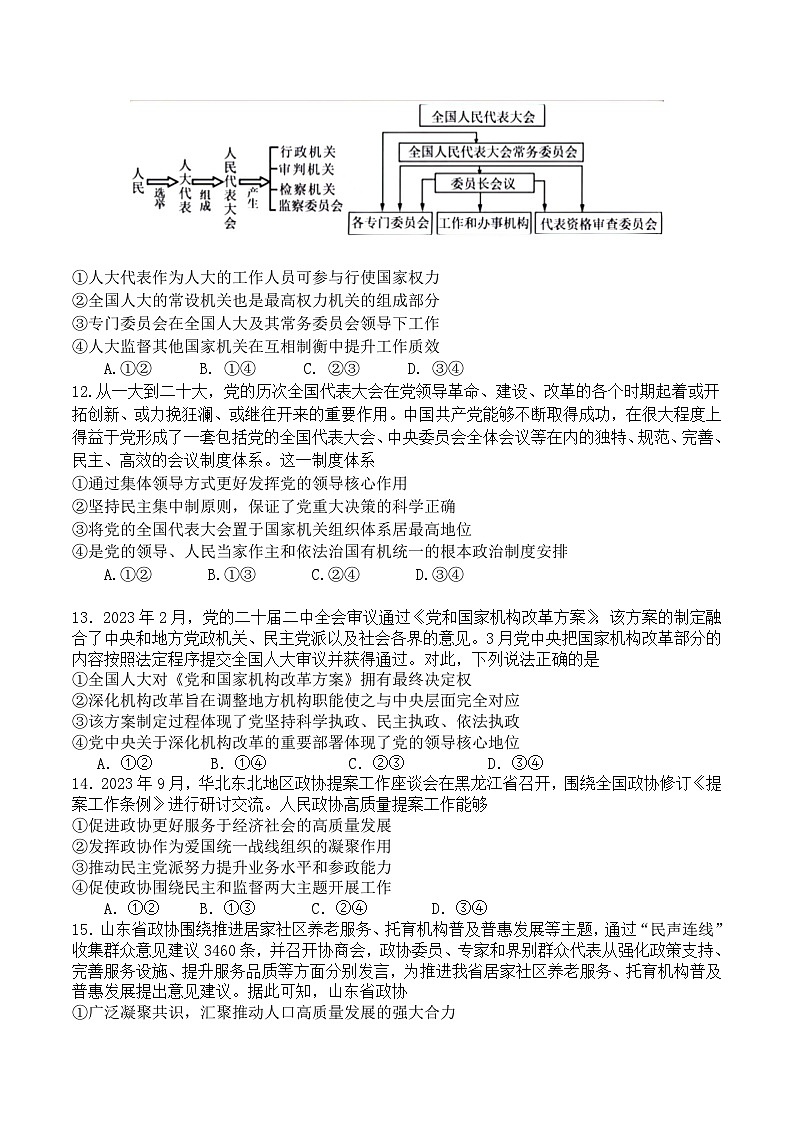 辽宁省七校协作体2023-2024学年高一下学期5月期中联考政治试题（Word版附解析）03