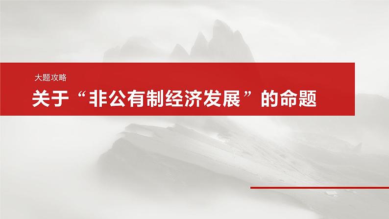 必修2 第五课　大题攻略　关于“非公有制经济发展”的命题-2025年高考政治一轮复习课件02