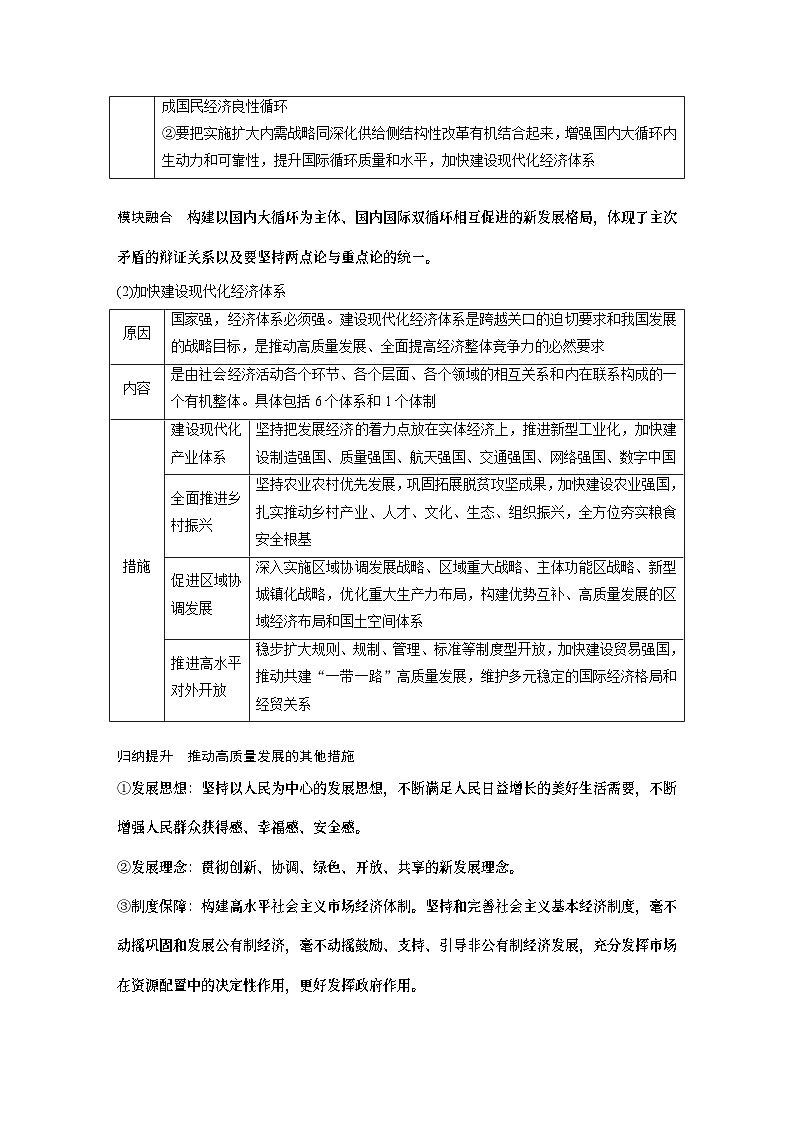 必修2 第七课　课时二　推动高质量发展-2025年高考政治一轮复习课件02