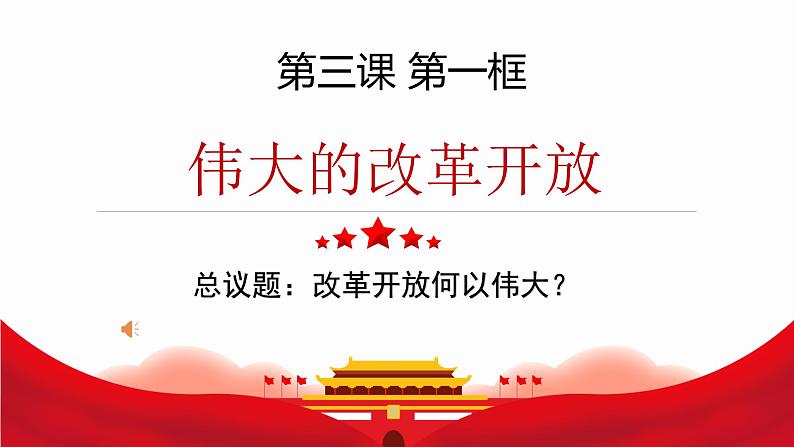 3.1伟大的改革开放课件课件----2024年秋季高一政治统编版必修一第1页