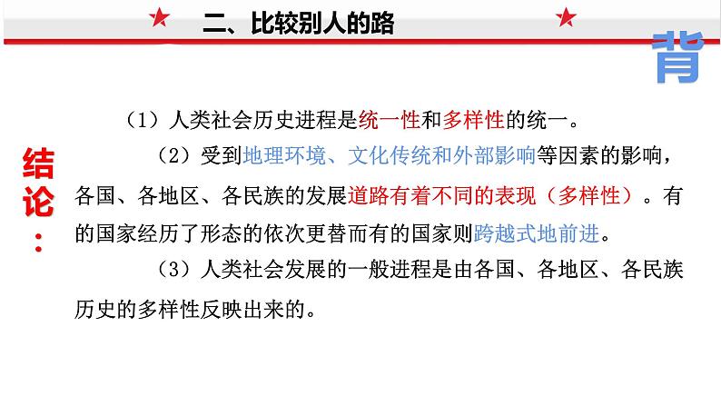 综合探究一 回看走过的路 比较别人的路 远眺前行的路课件----2024年秋季高一政治统编版必修一第2页