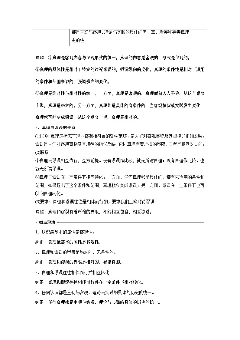必修４ 第二十课　课时2　在实践中追求和发展真理-2025年高考政治一轮复习课件02