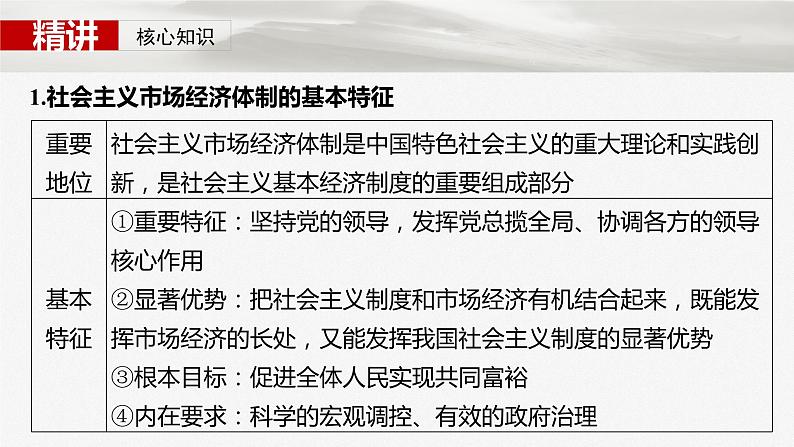 2025年高考政治大一轮复习 必修2 第六课　课时二　更好发挥政府作用（课件+讲义）07