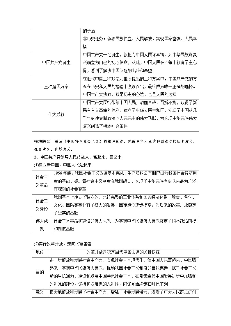 2025年高考政治大一轮复习 必修3 第九课　中国共产党领导地位的确立及其先进性（课件+讲义）03