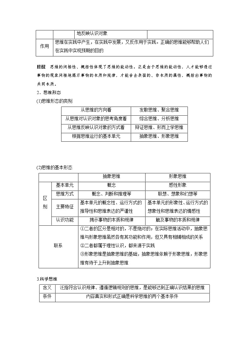 2025年高考政治大一轮复习 选择性必修3 第三十四课　树立科学思维观念（课件+讲义）03