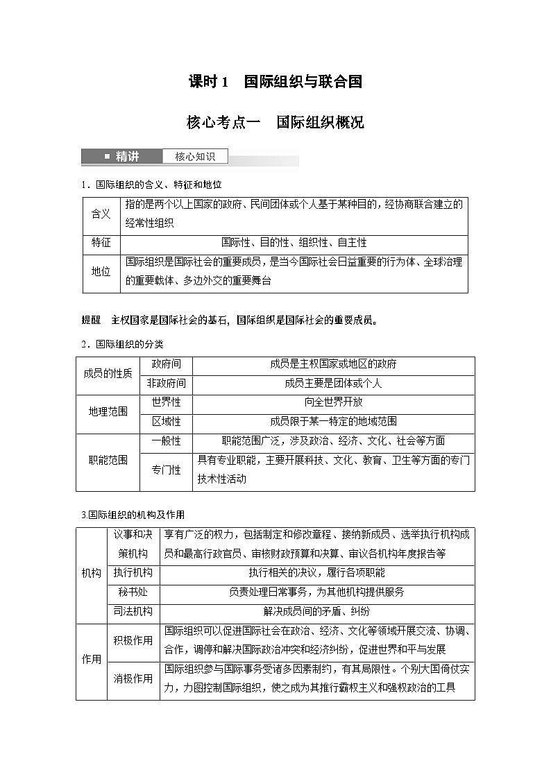 选择性必修1 第二十九课　课时1　国际组织与联合国-2025年高考政治一轮复习课件02