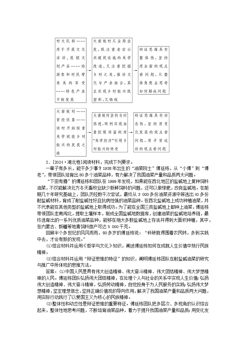 2025版高考政治一轮复习第二部分高考热点题型专练专练十体现说明类主观题第2页