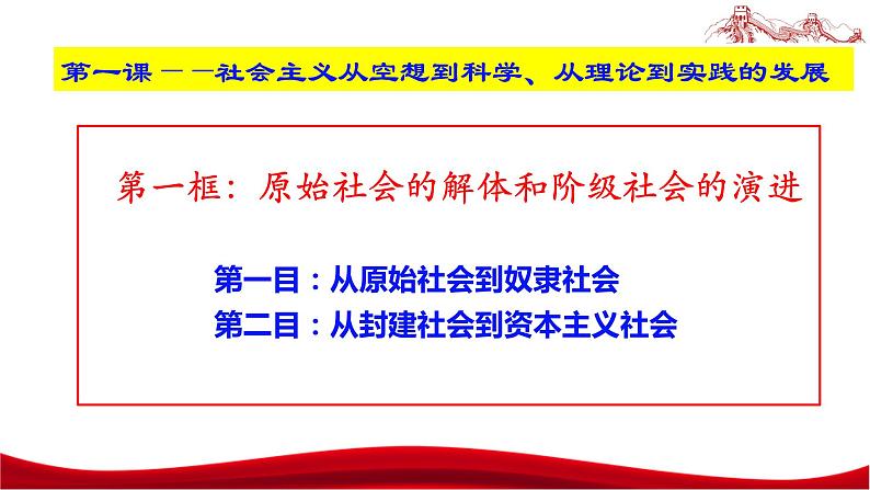 统编版高中政治必修一中国特色社会主义  1.1  原始社会的解体和阶级社会的演进  课件04