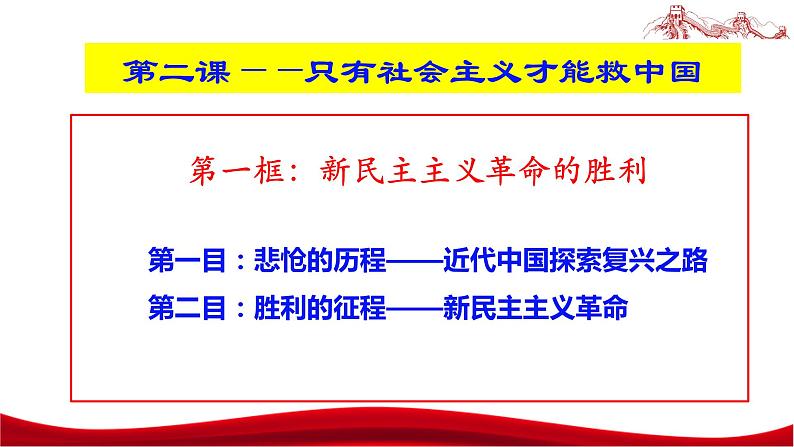 统编版高中政治必修一中国特色社会主义  2.1  新民主主义革命的胜利  课件03