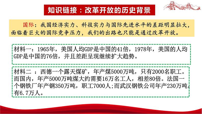 统编版高中政治必修一中国特色社会主义  3.1  伟大的改革开放  课件07