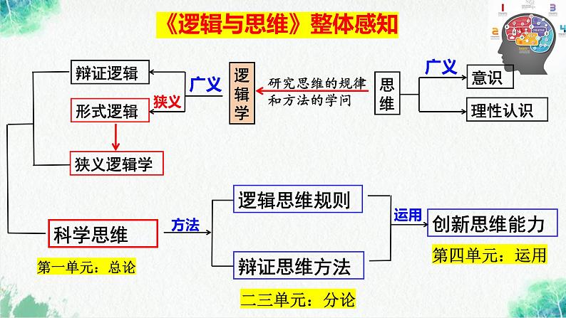 统编版高中政治选择性必修三逻辑与思维   1.1  思维的含义与特征  课件01