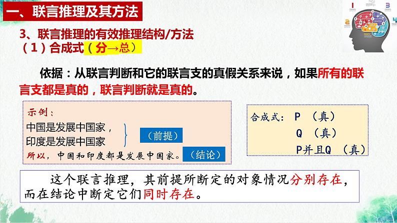 统编版高中政治选择性必修三逻辑与思维   6.3  复合判断的演绎推理方法  课件07