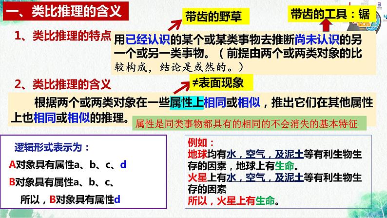 统编版高中政治选择性必修三逻辑与思维   7.2  类比推理及其方法  课件第6页