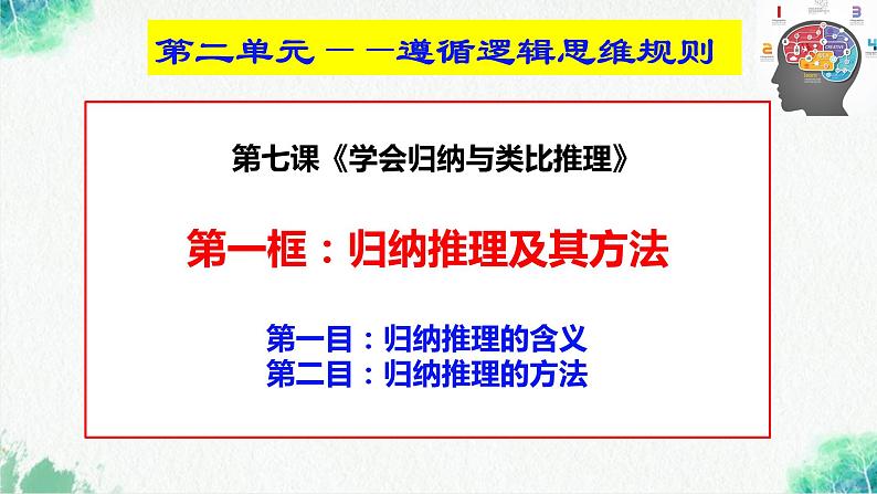 统编版高中政治选择性必修三逻辑与思维   7.1  归纳推理及其方法  课件第2页