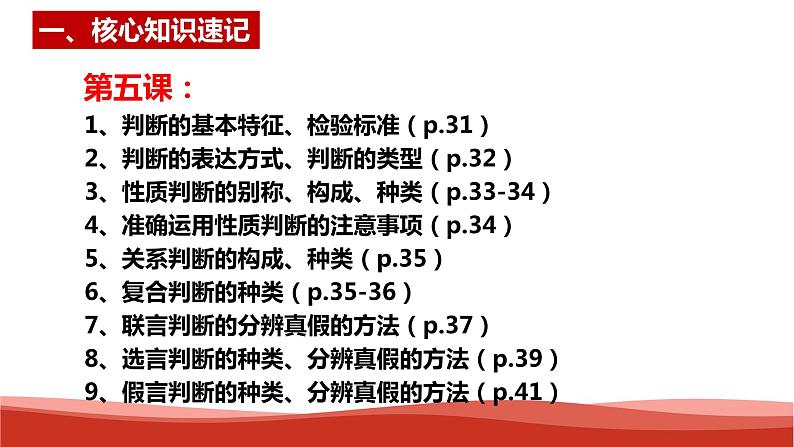 统编版高中政治选择性必修三逻辑与思维   第2单元复习——遵循逻辑思维规则  课件03