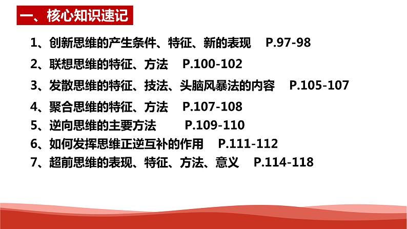 统编版高中政治选择性必修三逻辑与思维   第4单元复习——提高创新思维能力  课件02