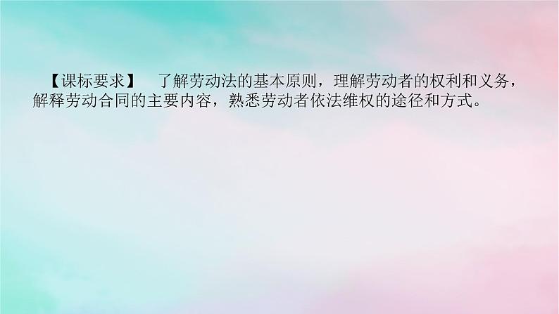 2025版高考政治全程一轮复习选择性必修2第三单元就业与创业第七课做个明白的劳动者课件02