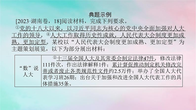 2025版高考政治全程一轮复习阶段复习提升三党的领导与全过程人民民主课件05