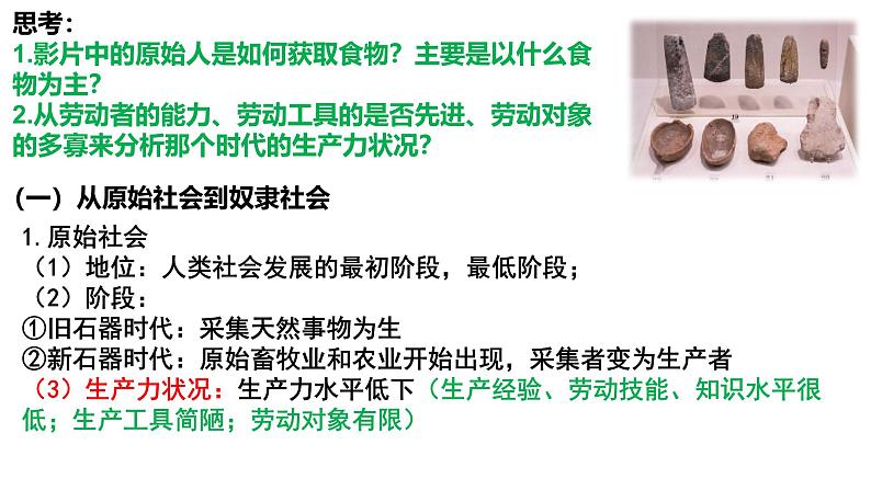 高中政治人教统编版必修1中国特色社会主义1-1原始社会的解体和阶级社会的演进精品课件408