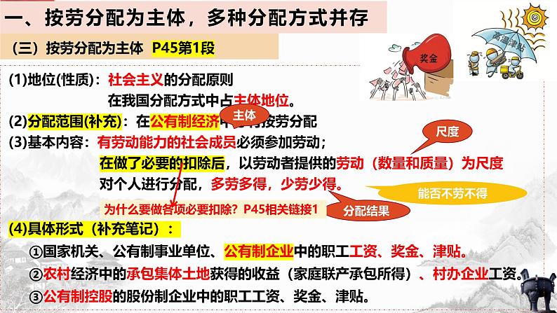 高中政治人教统编版必修2经济与社会4-1我国的个人收入分配精品课件1第6页