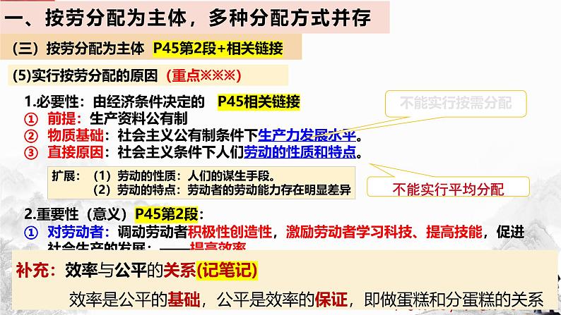 高中政治人教统编版必修2经济与社会4-1我国的个人收入分配精品课件1第7页