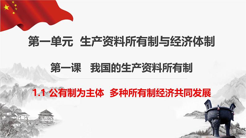 高中政治人教统编版必修2经济与社会1-1公有制为主体多种所有制经济共同发展精品课件1第3页