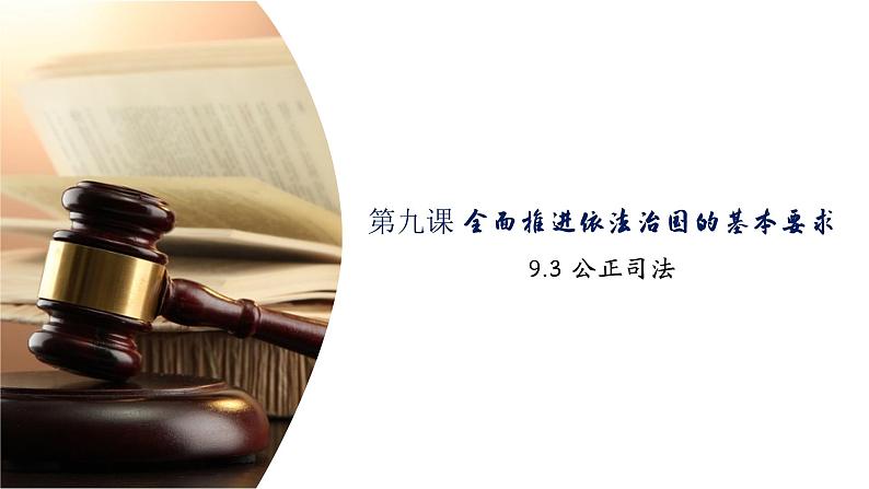 高中政治人教统编版必修3政治与法治9-3公正司法精品课件205