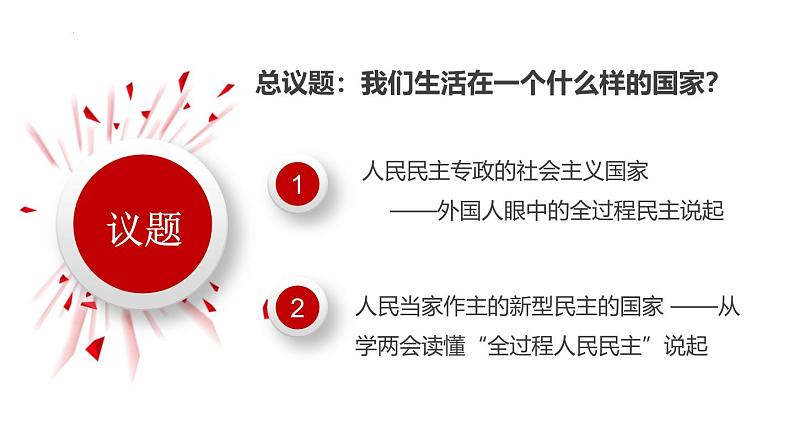 高中政治人教统编版必修3政治与法治4-1人民民主专政的本质：人民当家作主精品课件704