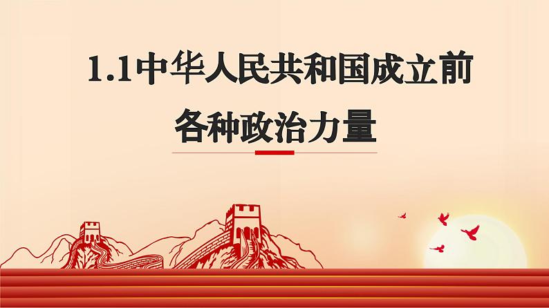 高中政治人教统编版必修3政治与法治1-1中华人民共和国成立前各种政治力量精品课件8第2页