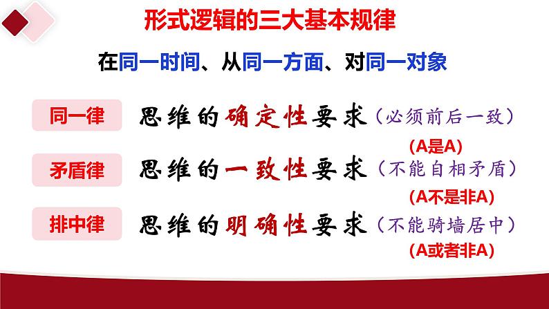 2.2 逻辑思维的基本要求课件-2024-2025学年高中政治统编版选择性必修三逻辑与思维03