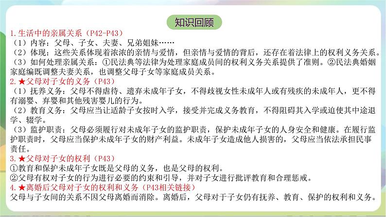 【单元复习】第二单元《家庭与婚姻》复习课件+解读课件+单元测试+单元知识清单-统编版政治选择性必修208