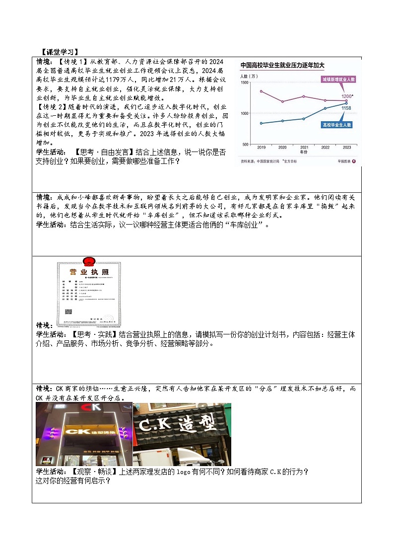 8.1《自主创业 公平竞争》导学案-统编版政治选择性必修2第2页