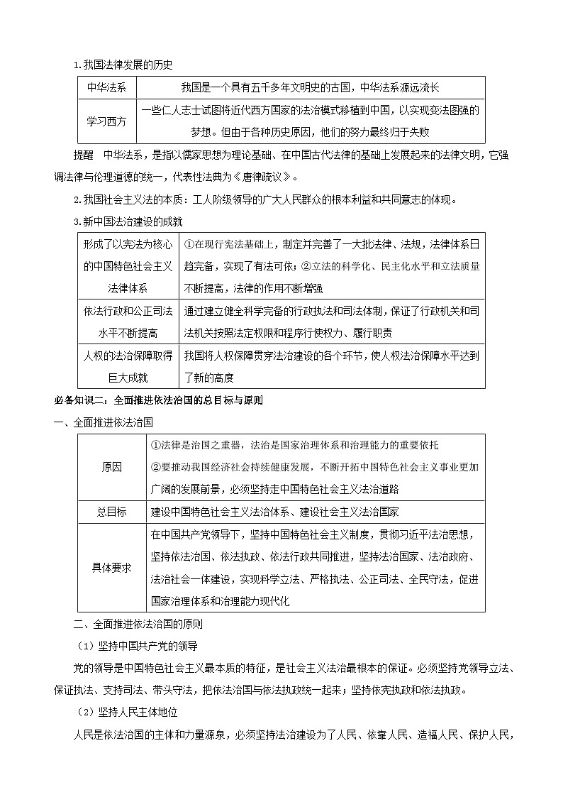 第七课 治国理政的基本方式 学案【一轮】高考政治一轮复习（统编版）03