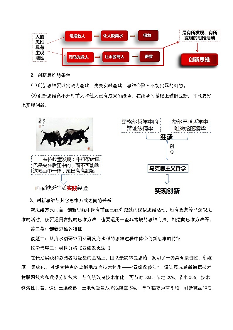 11.1《创新思维的含义与特征》课件+教案+分层作业+导学案—统编版政治选择性必修303