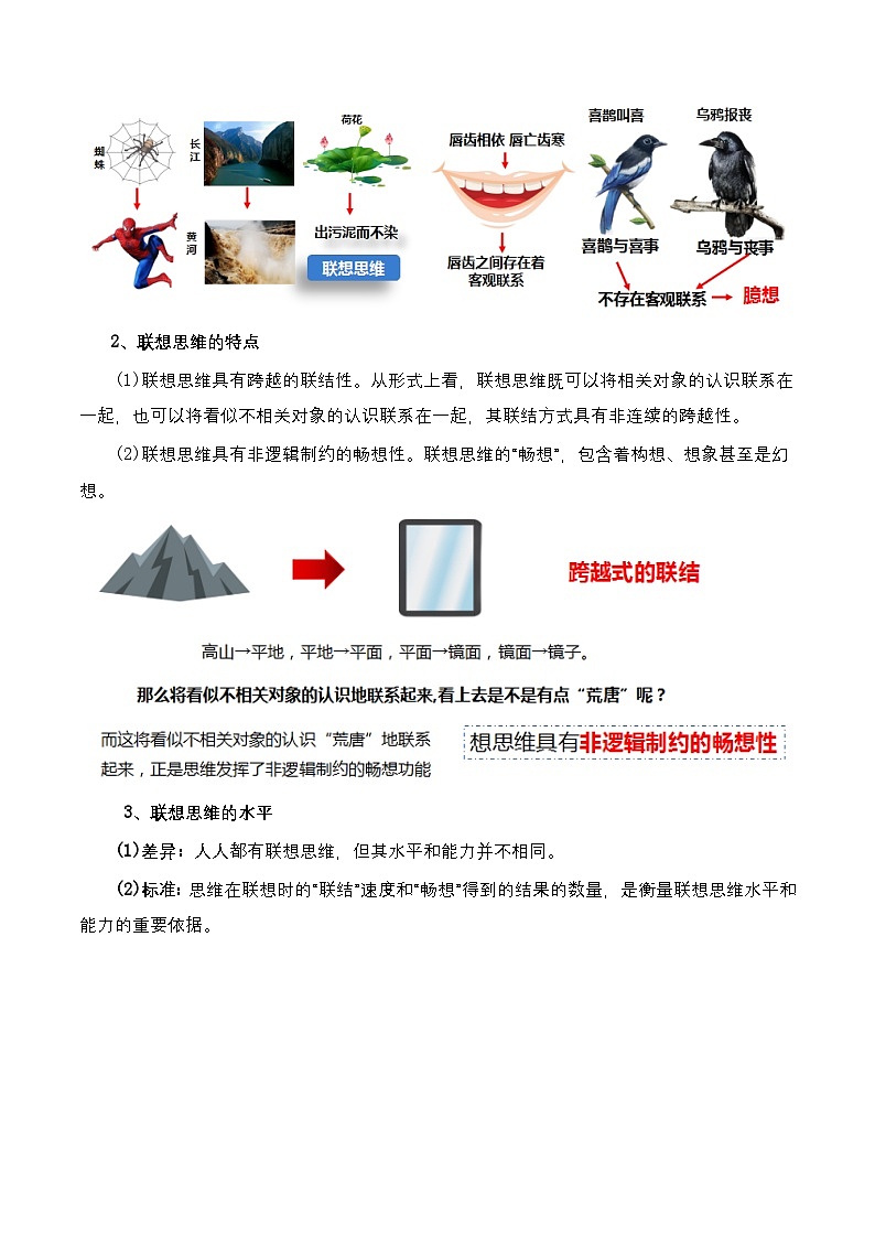 11.2《联想思维的含义与方法》课件+教案+分层作业+导学案—统编版政治选择性必修303