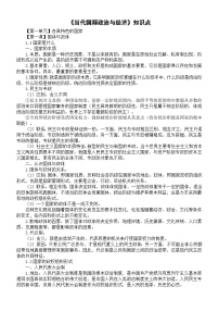 高中政治2025届高考选择性必修一《当代国际政治与经济》知识点