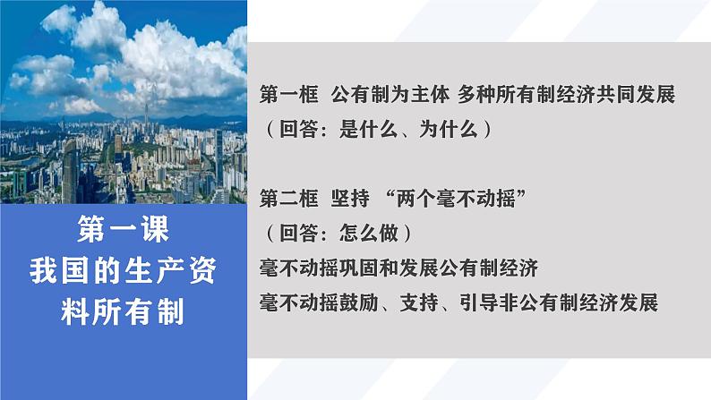 第一课 我国的生产资料所有制 课件-2025届高考政治一轮复习统编版必修二经济与社会05