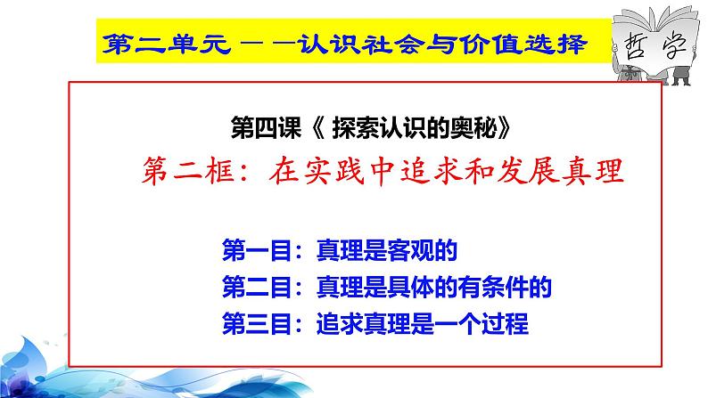 统编版高中政治必修四哲学与文化   4.2  在实践中追求和发展真理  课件03