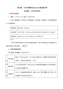 第三课 只有中国特色社会主义才能发展中国-【知识手册】2025年高考政治必备知识清单（新高考通用）